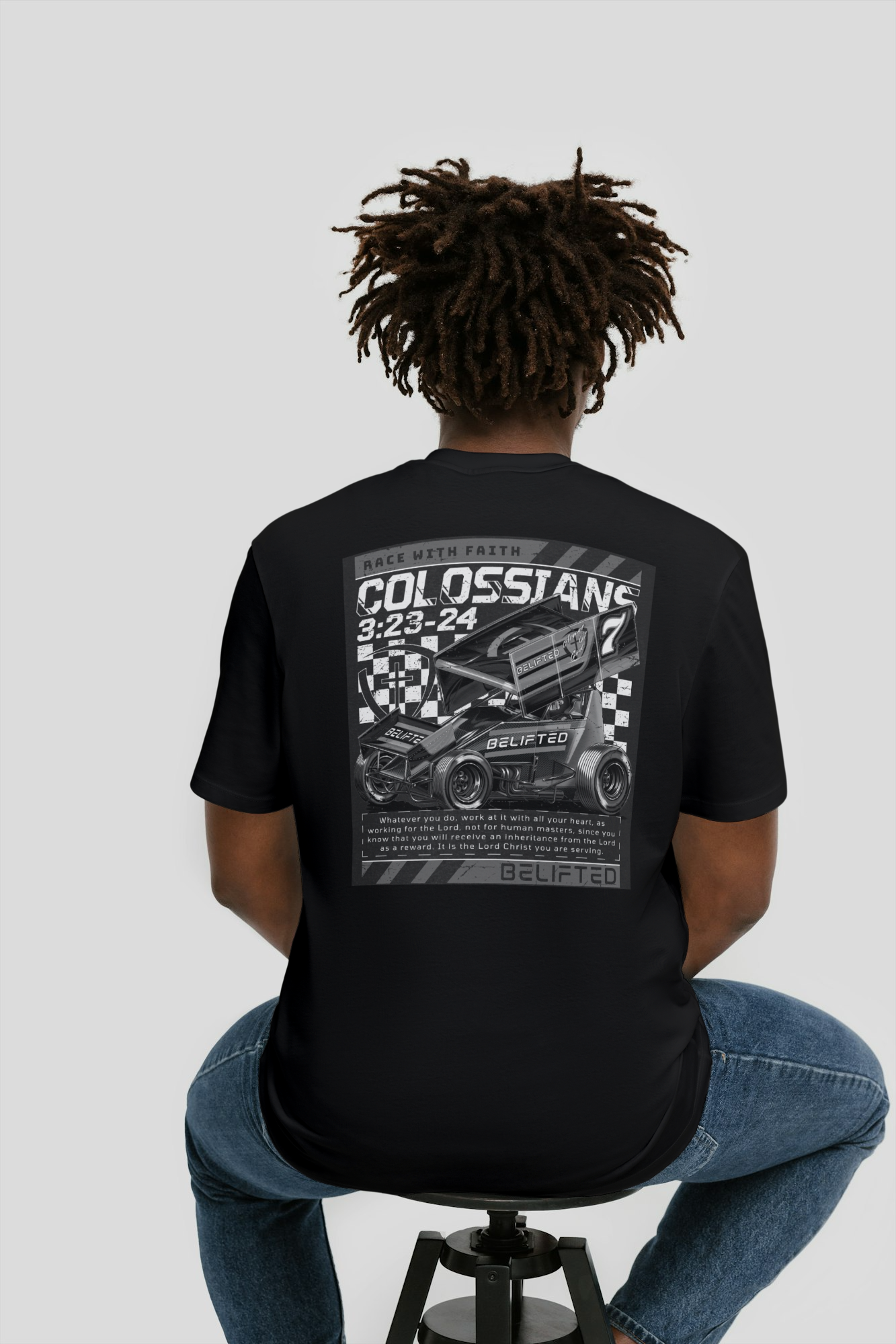 racing graphic shirt faith-based bible verse apparel