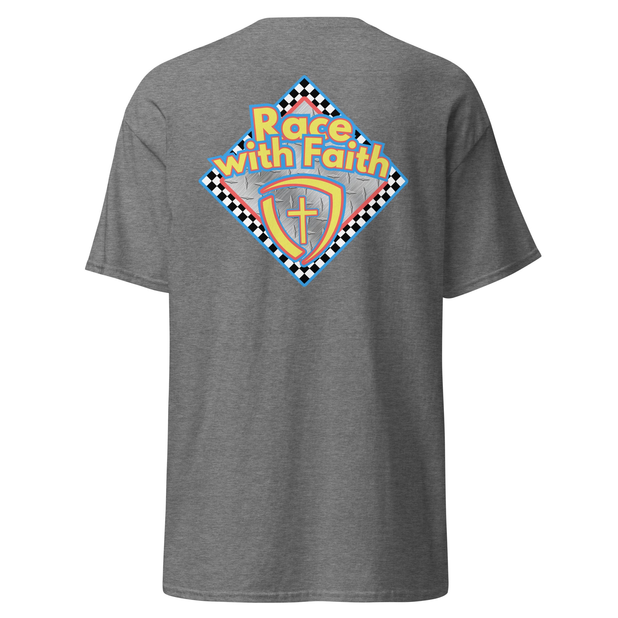 vintage racing graphic shirt inspirational bible verse tee