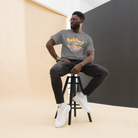 unisex vintage dirt track racing graphic shirt on model wearing belifted